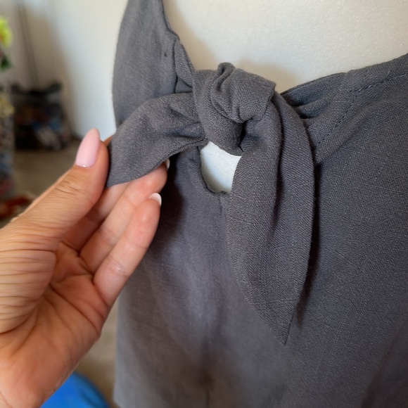 Cute grey summer crop top BRAND NEW size S - Picture 2 of 5